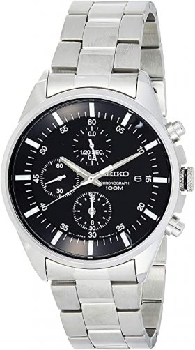 Seiko Sieko Men's SNDC81 Stainless Steel Analog with Black Dial Watch