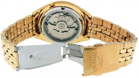 Seiko Men's SNKL38 Gold Plated Stainless Steel Analog with Gold Dial Watch