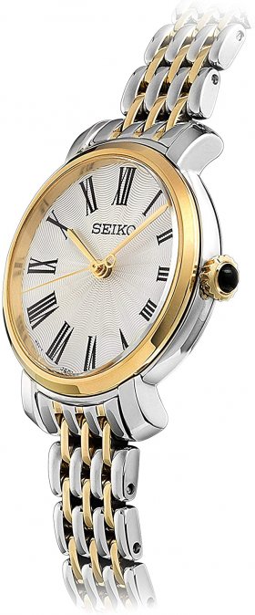 Seiko Women's Year-Round Quartz Watch with Stainless Steel Strap, Two Tone, 11 (Model: SRZ496P1)