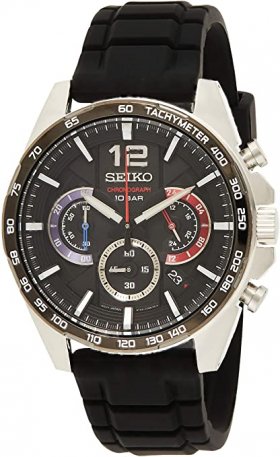 Seiko Quartz Watch SSB347P1 - Rubber Gents Quartz Chronograph