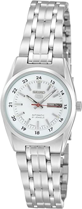 Seiko 5 Automatic Silver Dial Ladies Watch SYMB93J1