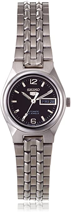 Seiko Women's SYMK33 5 Black/Silver Stainless Steel Watch